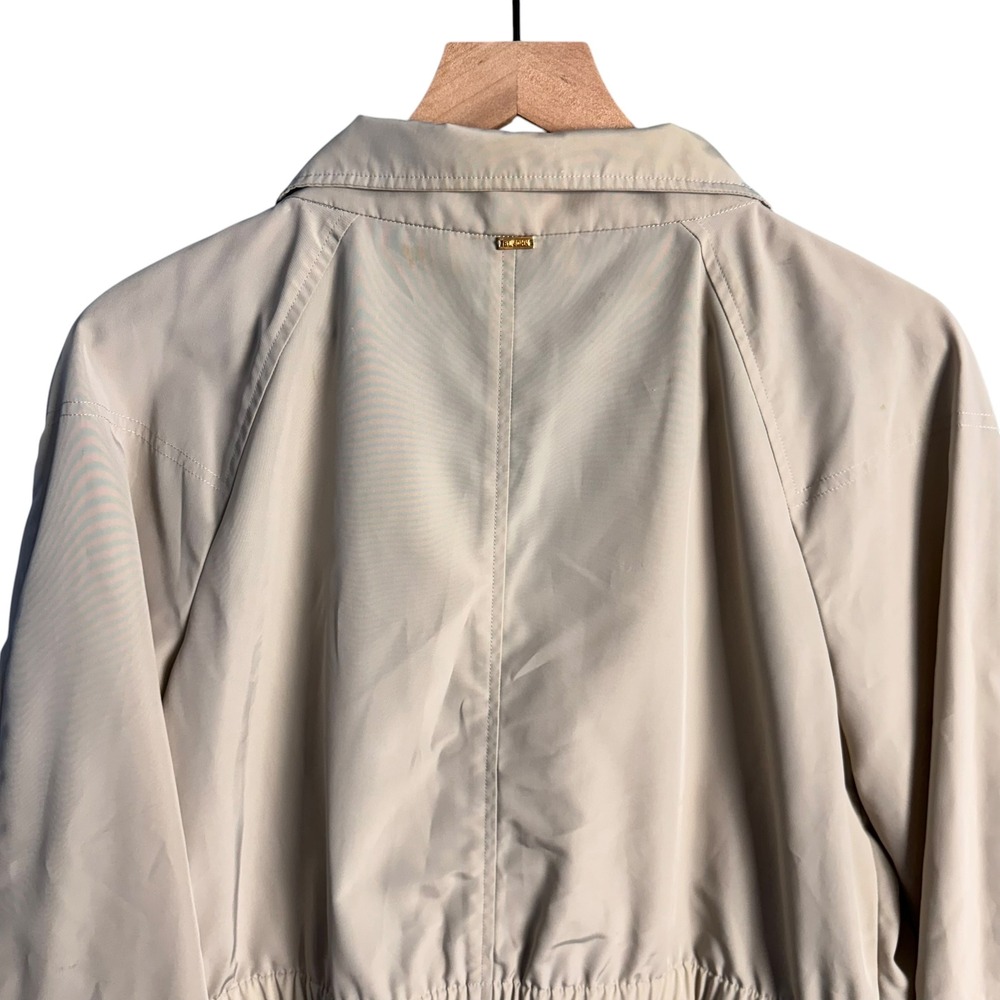 St John Sport Womens Beige Utility Field Jacket Tan Cargo Pockets Size Large - Picture 5 of 10